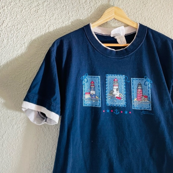 Vintage Lighthouse 90s Tee - Picture 1 of 9